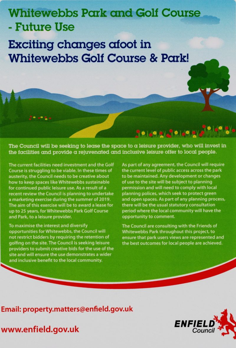 Proposals for changes to Whitewebbs Park